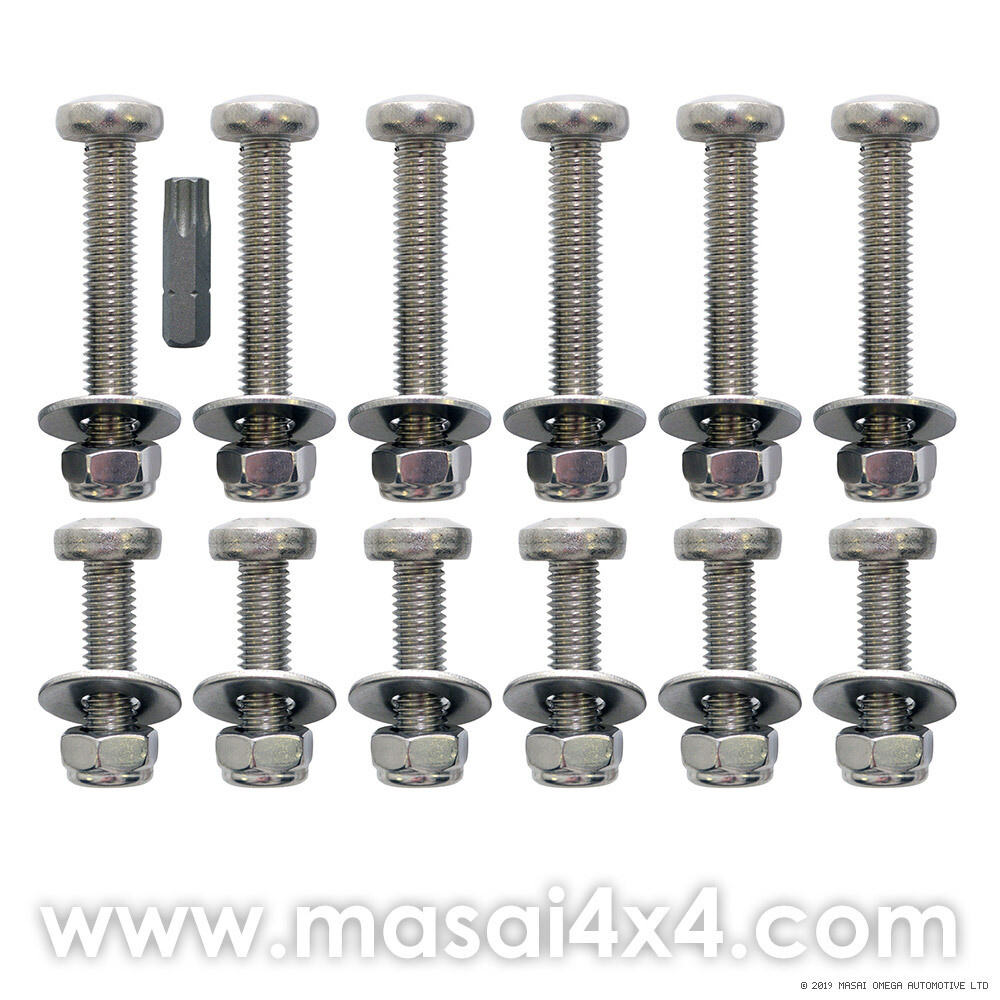 Rear Door Bolt Kit for Defender PUMA (Post 2007) - Stainless Steel Rear Door Bolt Kit for Defender PUMA (Post 2007) - Stainless Steel