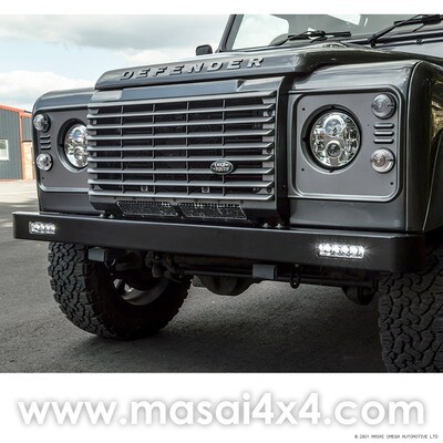 Defender Front Bumper with Rectangular LED DRLs - Zinc Coated - LR062058 Defender Front Bumper with Rectangular LED DRLs - Zinc Coated - LR062058
