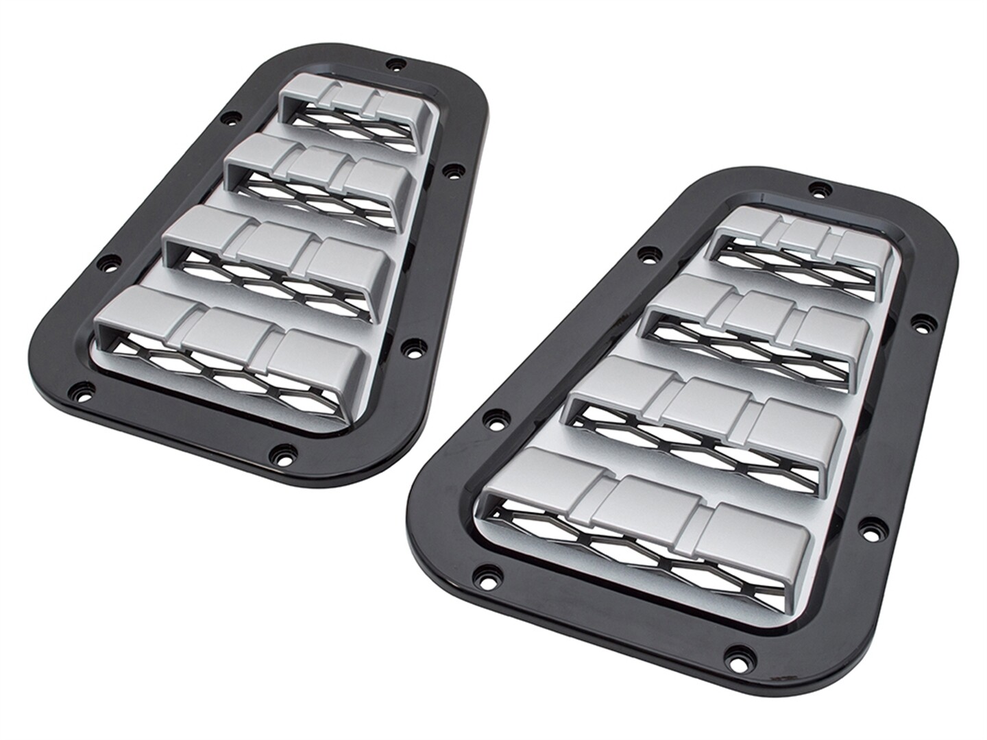 XS Style Bonnet Vent Set - (Black with Silver Mesh/ Silver with Black Mesh) XS Style Bonnet Vent Set - (Black with Silver Mesh/ Silver with Black Mesh)