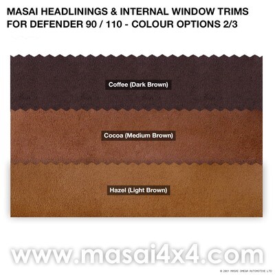 Sun Visor Covers for Land Rover Defender (Suede Style, 10 Colours) - PAIR (COVERS ONLY)