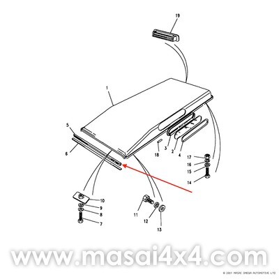 Windscreen to Roof Inner Seal - Land Rover Defender