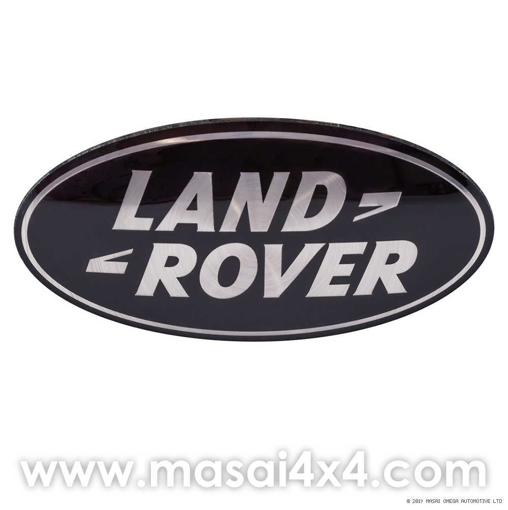 Replacement Genuine Land Rover "Stick On" Badge - Black & Silver