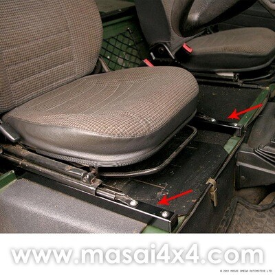 Extended Slide Seat Risers - Defender 90/110 - For One Seat Extended Slide Seat Risers - Defender 90/110 - For One Seat