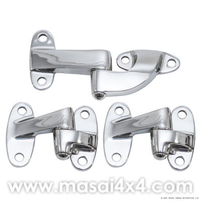 Rear Door Hinge Kit for Land Rover Defender - Stainless Steel