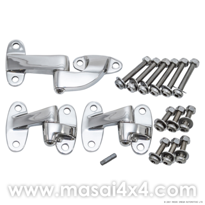 Rear Door Hinge Kit for Land Rover Defender - Stainless Steel Rear Door Hinge Kit for Land Rover Defender - Stainless Steel