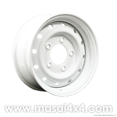 Wolf Style Steel Wheels 16" x 6.5 (Silver / Black / White) - Defender / Series 3