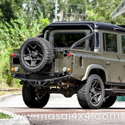 Dark Tint Slide-opening Rear Window for Defender Crew Cab (4mm Glass) LR044316 (Masai Style)