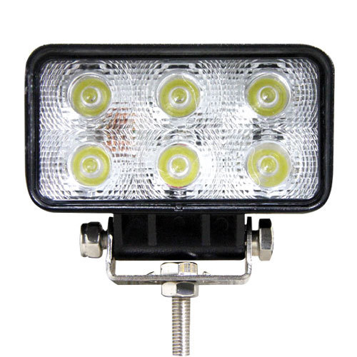 18 Watts 4.5 18 Watts 4.5" Rectangular Work Light, Flood Beam, 6 LEDs