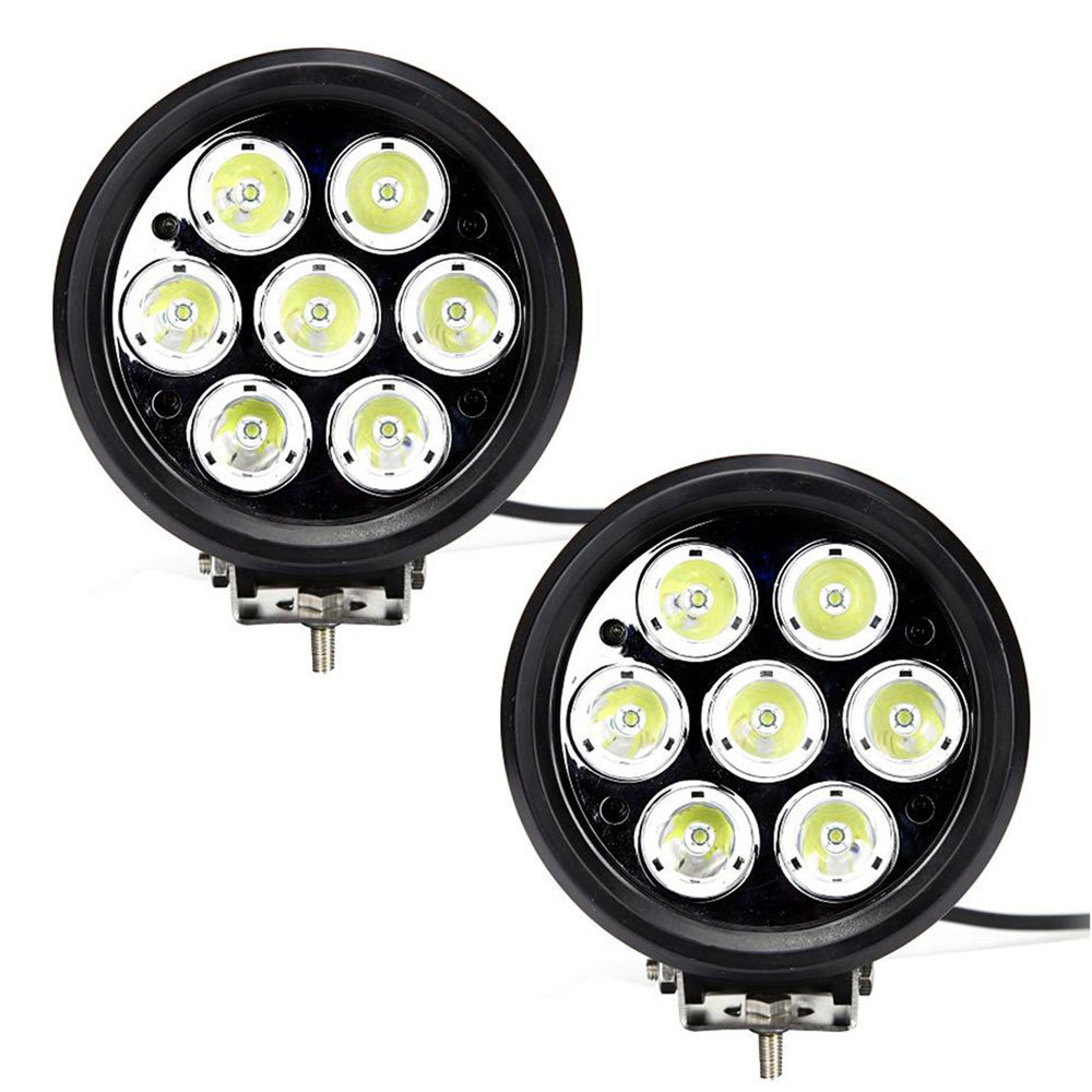 Pair of Powerful 7000 Lumens 70 Watts 6" CREE LED Driving Lights (Flood/Spot)