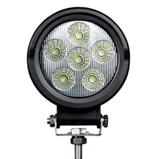 18 Watts 4" Round Work Light 6 Epistar LEDs - Flood Beam