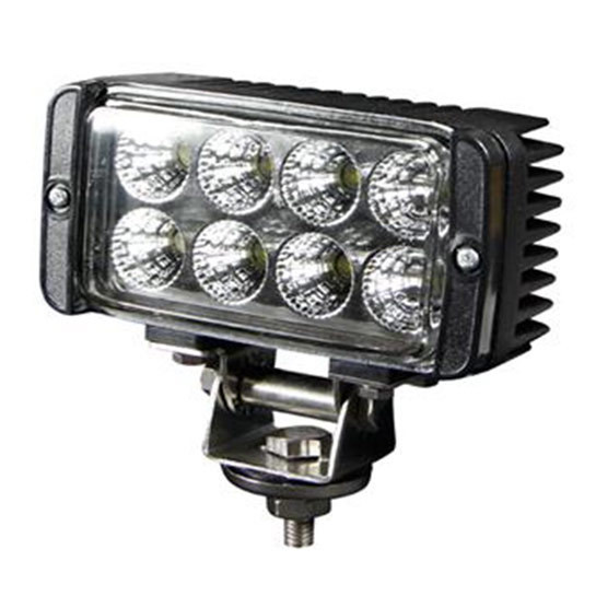 24 Watts 4" Rectangular Work Light 8 Epistar LEDs - Flood Beam