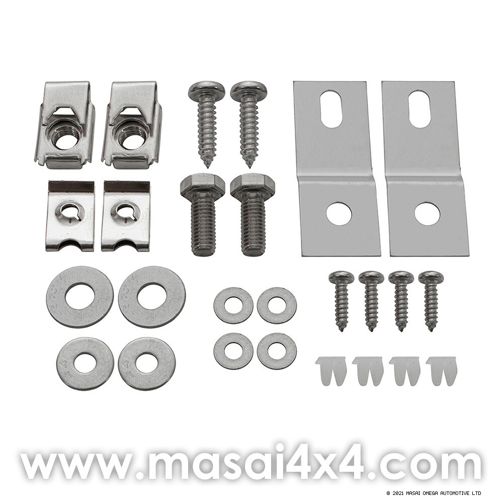 Air-Con Front Panel Bracket Kit for Land Rover Defender - Stainless Steel