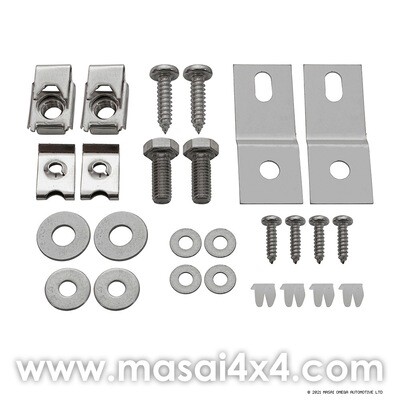 Air-Con Front Panel Bracket Kit for Land Rover Defender - Stainless Steel Air-Con Front Panel Bracket Kit for Land Rover Defender - Stainless Steel