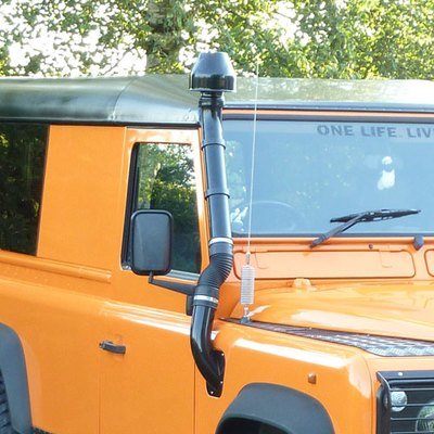 Mushroom Top Snorkel Kit / Raised Air Intake for Defender 90 & 110 (without or with a roll cage) Mushroom Top Snorkel Kit / Raised Air Intake for Defender 90 & 110 (without or with a roll cage)