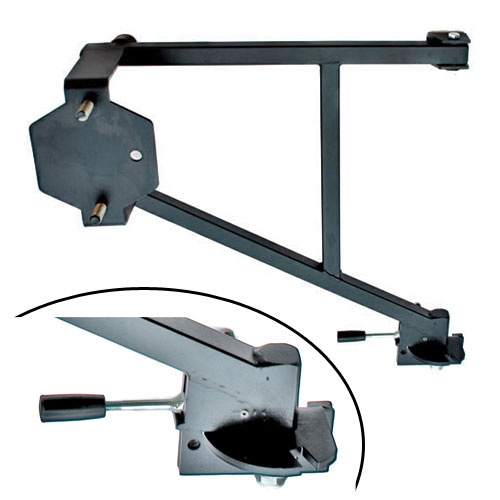 Square Section Swing Away Spare Wheel Carrier - for soft top or pick-up Land Rover Defender Square Section Swing Away Spare Wheel Carrier - for soft top or pick-up Land Rover Defender