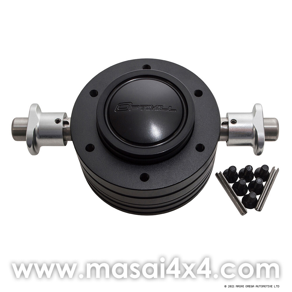 Optimill Steering Wheel Boss with Quick Release - for MOMO Steering Wheels - for Defenders with 36 or 48 Spline, Spline Count: 48 Spline
