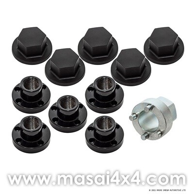 Locking Wheel Nuts &amp; Key Kit for Steel Wheels (set of 5 nuts)- Defender / Disco1 / RRC