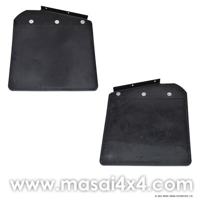 Front Mudflaps Including Bracket Defender 90/110 (Aftermarket, No Logos) Front Mudflaps Including Bracket Defender 90/110 (Aftermarket, No Logos)