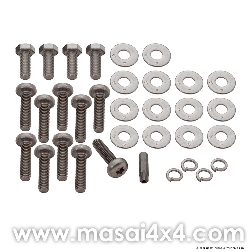 Rear Cross Member Bolt Kit for Defender 90 / 110 & Series - Stainless Steel (PUMA Style)