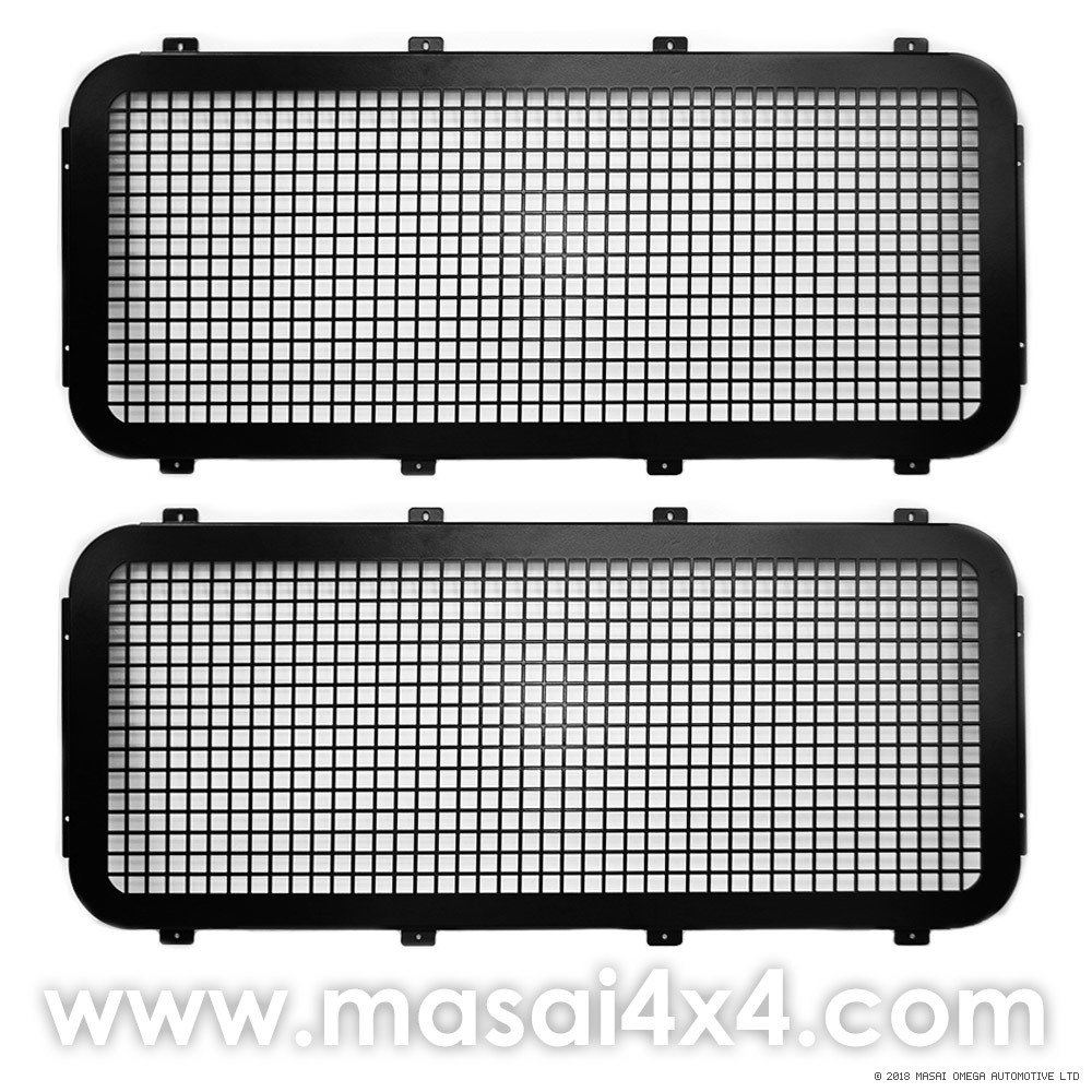 Side Window Guards for Land Rover Defender 90/110 - PAIR Side Window Guards for Land Rover Defender 90/110 - PAIR