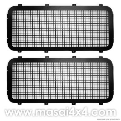 Side Window Guards for Land Rover Defender 90/110 - PAIR Side Window Guards for Land Rover Defender 90/110 - PAIR