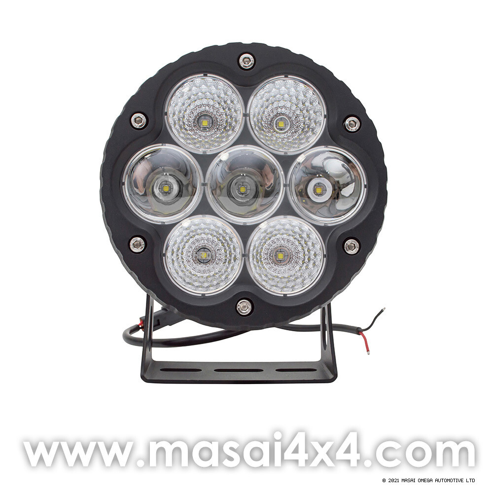 70 Watts 6.5" XS Lynx Auxiliary Light - 7 CREE LEDs - 11,000 Lumens - Spot / Combo, Choose Light Type: Combo/Flood Light