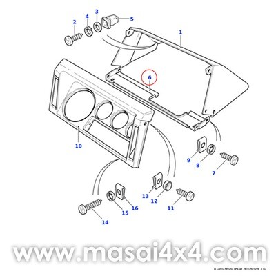 Stiffener Instrument Cowl for Land Rover Defender