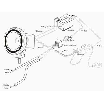 Vehicle Lighting Wiring Kit - With relay, fuse and switch