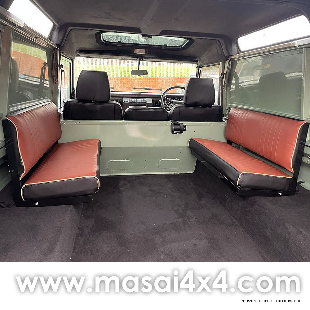 Bench Seat Covers for Land Rover Defender TD5, 200TDI & 300TDI - Flute style with Piping - Single bench