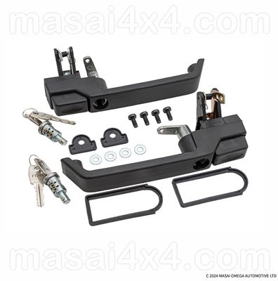 Door Handle Repair Kit (2 x Handles, 2 x Locks & Keys) - Defender 1987-2002 Door Handle Repair Kit (2 x Handles, 2 x Locks & Keys) - Defender 1987-2002