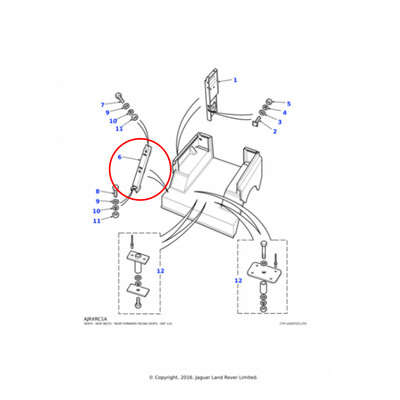 Seat Belt Anchorage Brackets Defender 110 - singles