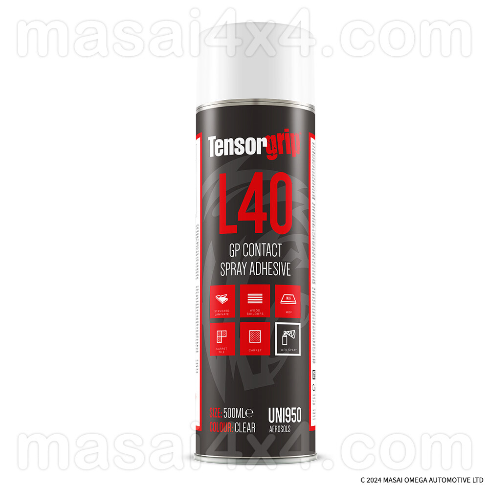 Spray Adhesive - Tensor Grip L40 - ideal for Seat Covers, Door Card Covers, Trims and Carpets (UK ONLY SHIPPING)