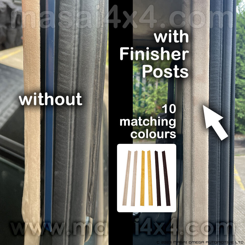 Pair of Internal Window Trims Finisher Posts for Land Rover Defender 90/110 - Uncovered or Covered