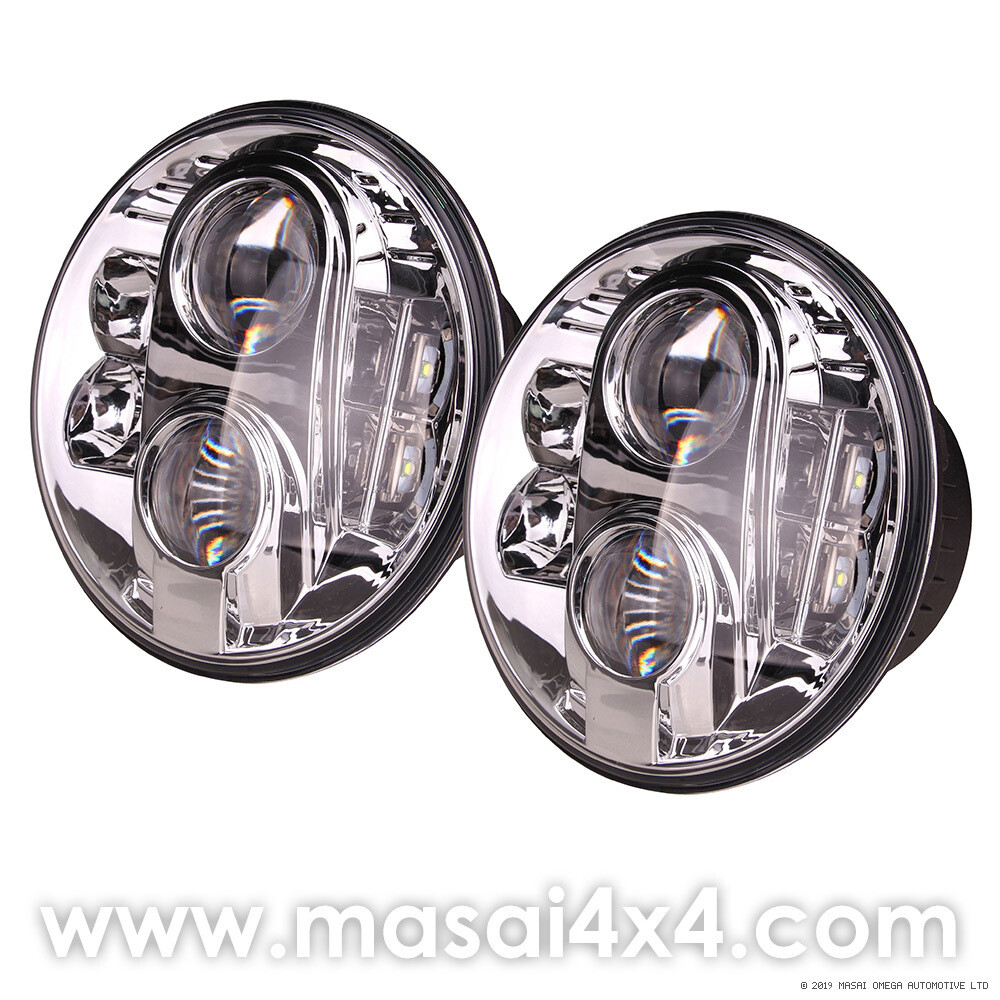 Pair of Lynx Eye 7 Inch LED Headlights/Headlamps (Dot & E Marked) Pair of Lynx Eye 7 Inch LED Headlights/Headlamps (Dot & E Marked)