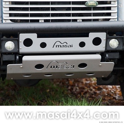 Tubular Bumper with space for LED DLRs for Land Rover Defender 90 / 110 (Masai Style)