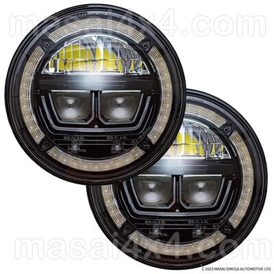 Pair of 7 Pair of 7" Lynx Halo - LED Sealed Beam Headlights