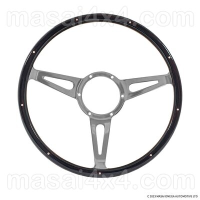 Mountney 15 Mountney 15" Classic Steering Wheel for Defenders - Riveted Dark Wood Trim