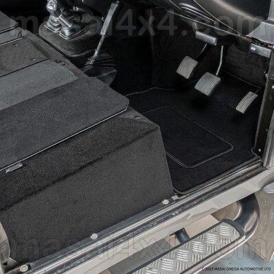 Front Carpet Set for Land Rover Defender PUMA 2.2 and 2.4 - Right Hand Drive