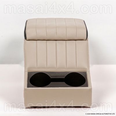 Cubby Box with 2 Cup Holders - Masai Flute Style - for Land Rover Defender and Series 3