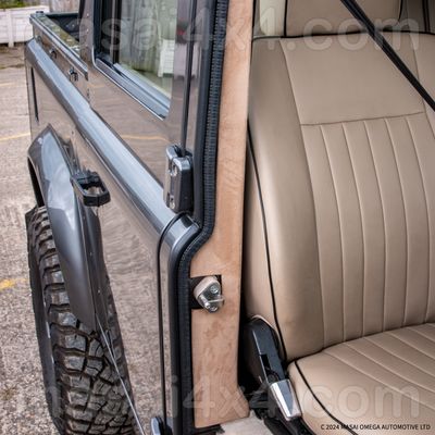 Full length B-pillar (B post) trims for 110 4-Door Land Rover Defenders. Easy to fit. These are sup…
