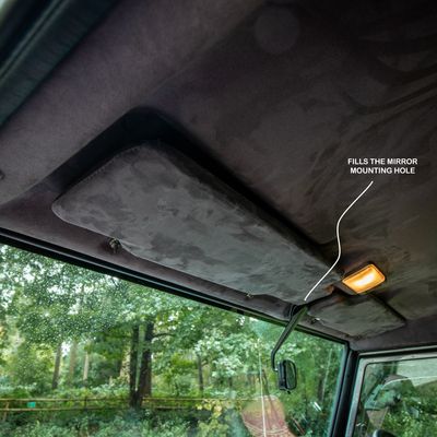 Covered Mirror Blanking Plate for Defender Headlinings