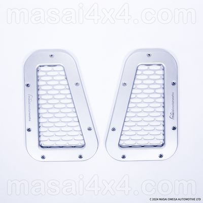 Billet Aluminium Wing Top Grilles for Land Rover Defender 10mm (1983-2016) - Pair