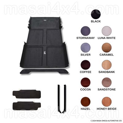 Headlining / Roof Lining for Land Rover Defender 110 4-Door Full Kit (with Sun Visors and A-Post Trims) Headlining / Roof Lining for Land Rover Defender 110 4-Door Full Kit (with Sun Visors and A-Post Trims)
