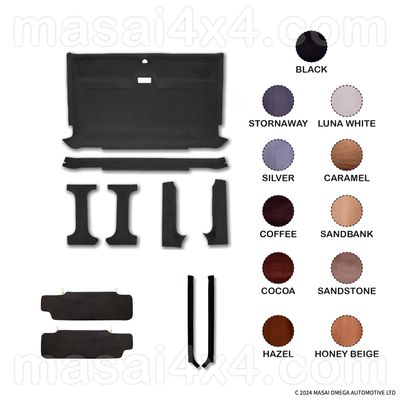 Headlining / Roof Lining for Land Rover Defender 90/110 Single Cab Full Kit (with Sun Visors and A-Post Trims) Headlining / Roof Lining for Land Rover Defender 90/110 Single Cab Full Kit (with Sun Visors and A-Post Trims)