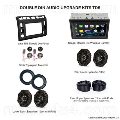 Double Din Audio Upgrade Kits for Land Rover Defender 2002 Onwards