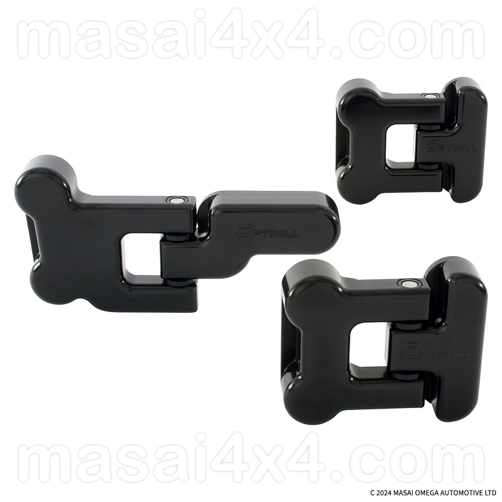 Optimill Security Rear Door Hinges - Black