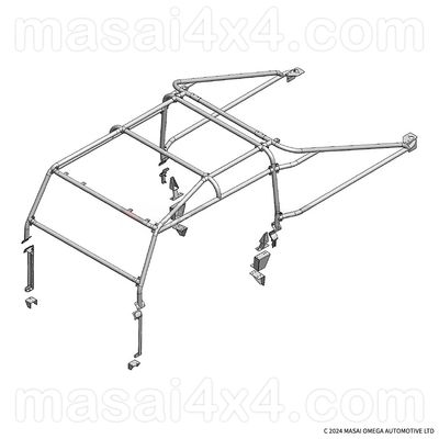 External Roll Cage for Land Rover Defender 130 Hi-Capacity Pick Up