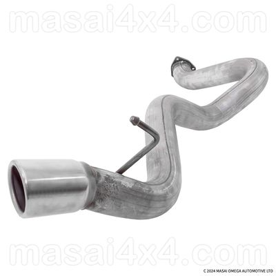 3" Stainless Steel Big Bore Straight-Through Tailpipe for Land Rover Defender TD5, Puma 2.4 & Puma 2.2 (Defender 90 & 110)