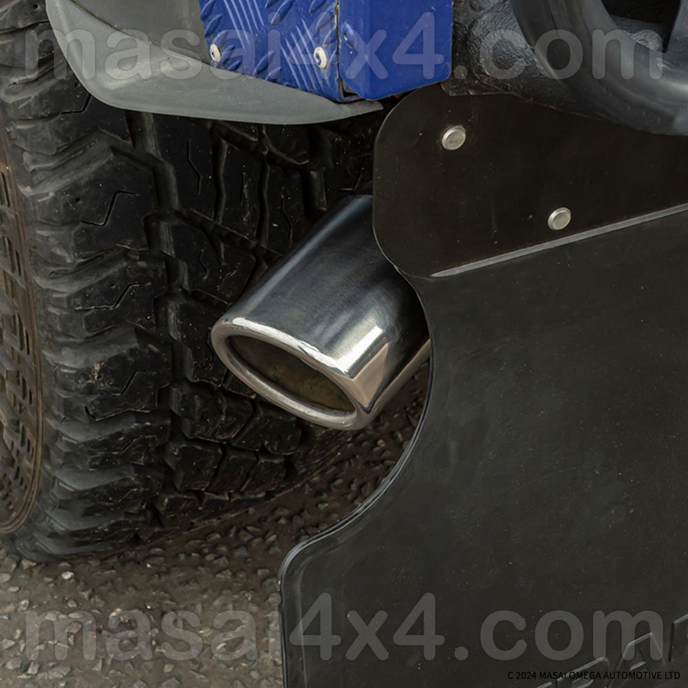 3 3" Stainless Steel Big Bore Straight-Through Tailpipe for Land Rover Defender TD5, Puma 2.4 & Puma 2.2 (Defender 90 & 110)