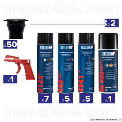 Dinitrol Comprehensive Rust Proofing Aerosol Kit for Land Rover Dinitrol Comprehensive Rust Proofing Aerosol Kit for Land Rover